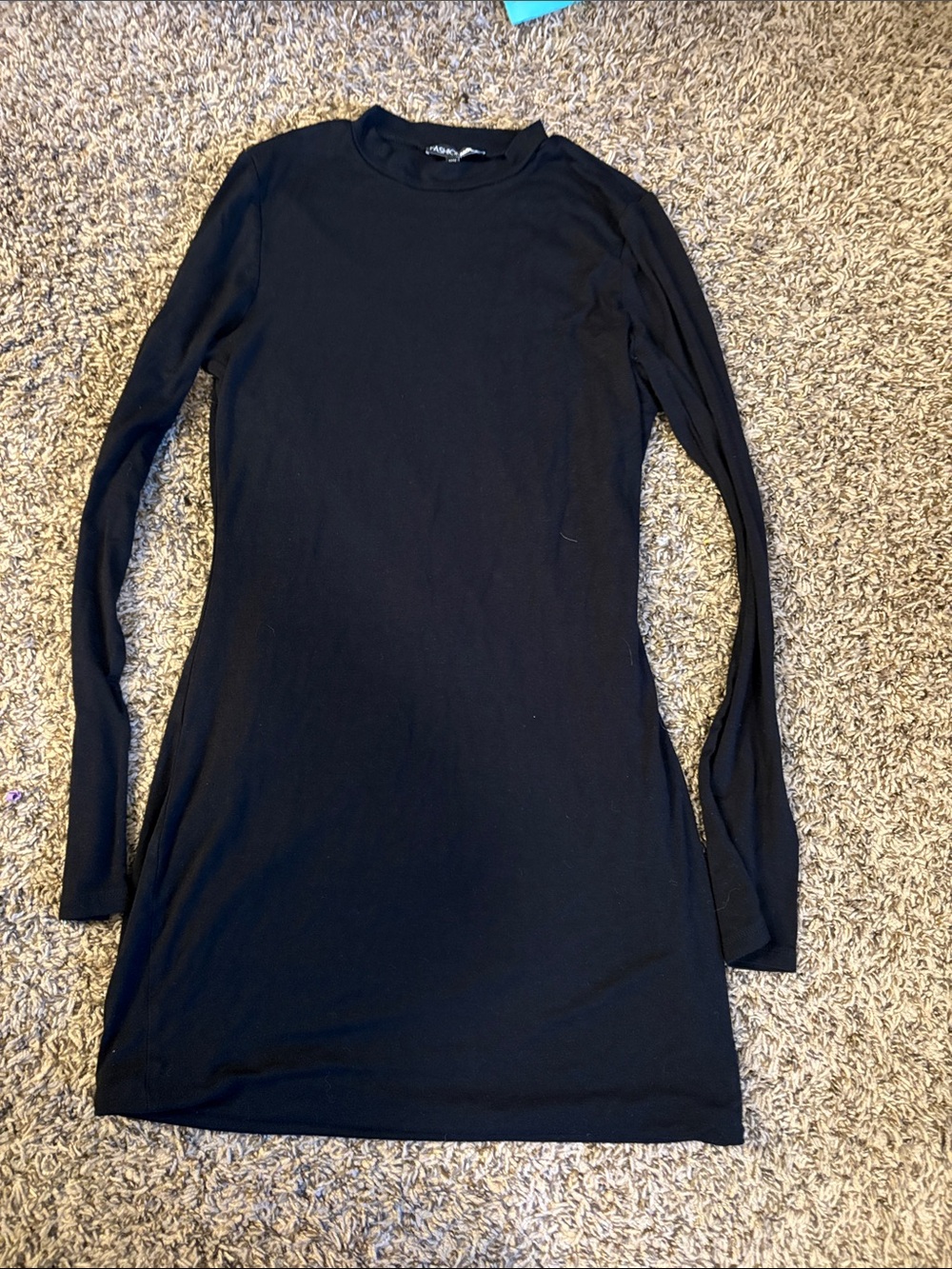 Fashion Nova Black Long-Sleeve Bodycon Dress
